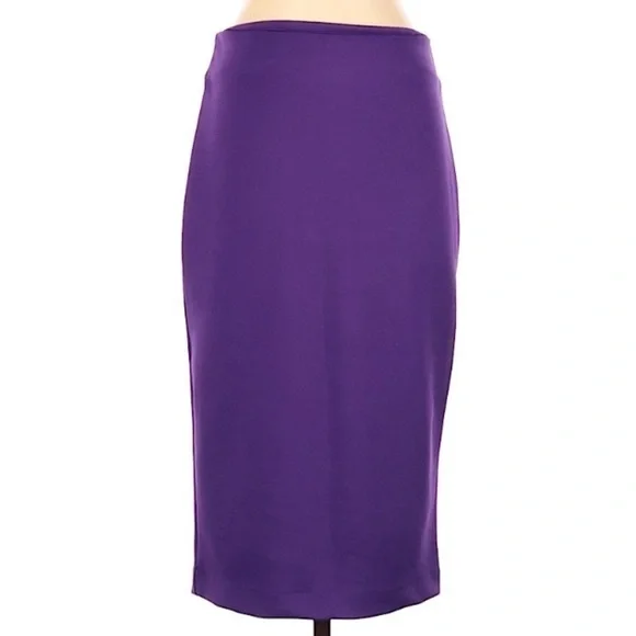 New York & Company purple stretch pencil skirt 4 women’s career professional
