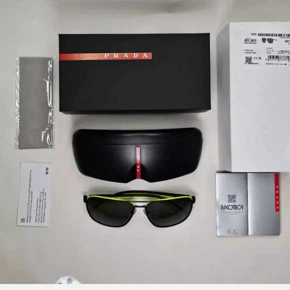 NEW Prada Black Pilot Matte Sunglasses