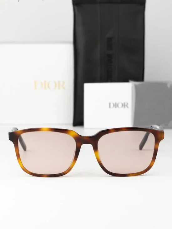 Dior Men Sunglasses Havana Pink Square DIORTAG SU 26E0 NEW AUTHENTIC