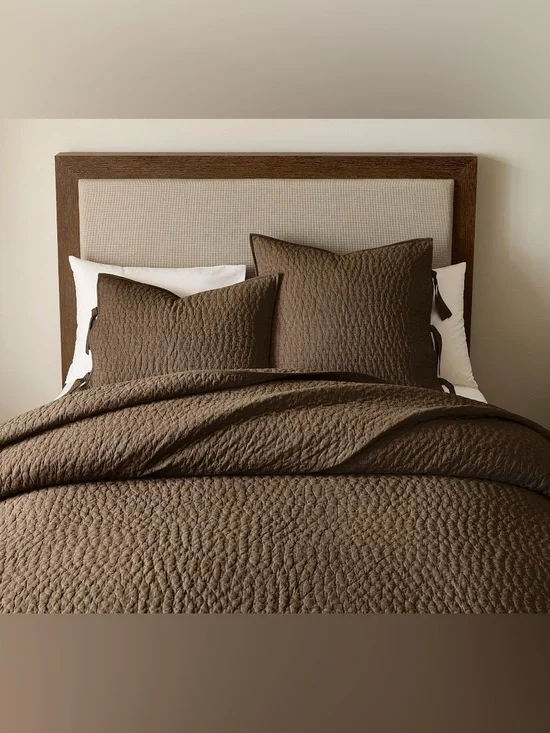 NWT Pottery Barn Linen Waffle Euro Sham in Dark Chocolate
