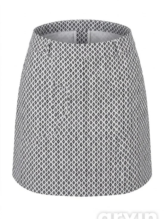 Black & White Geometric Pencil Skirt