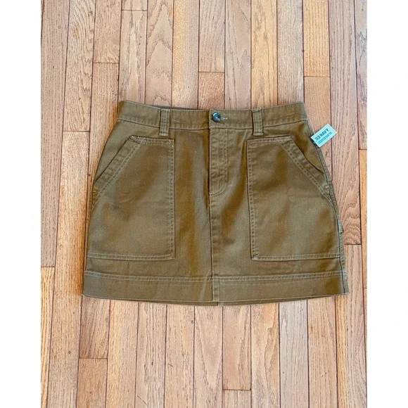 Old Navy Mini Skirt 8 Green Utility Womens Preppy Y2K Urban