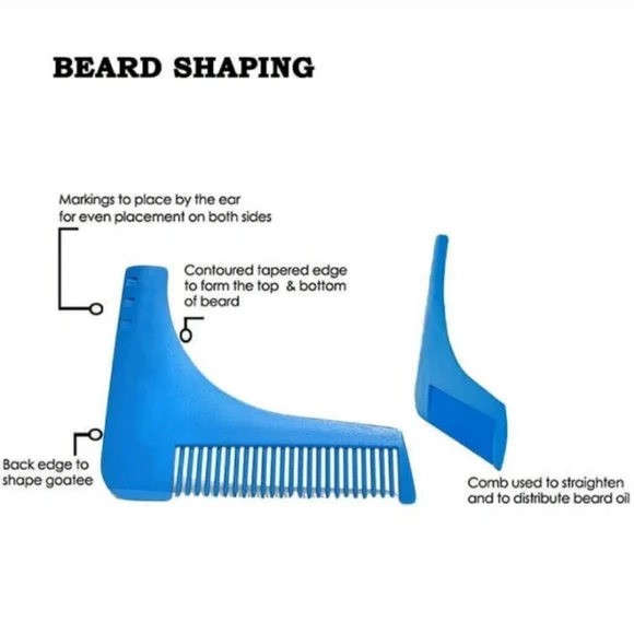 New 5 Pack Men's Beard Shaper Tool and comb