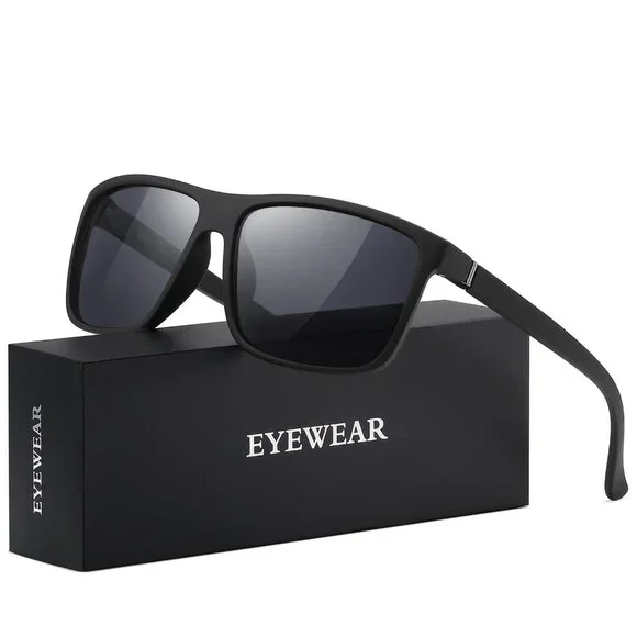 Polarized Retro Square Sunglasses UV Protection Driving Fishing