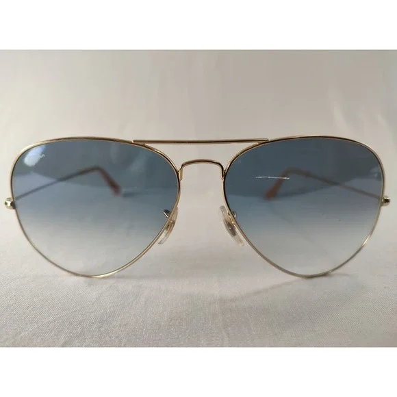 Ray-Ban RB3025 Aviator Large Metal 62mm 001/3F Gold Blue Gradient Oversized