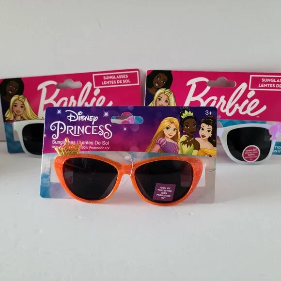 BARBIE GIRLS & DISNEY PRINCESS SUNGLASSES- 3 PAIR BUNDLE (NWT)