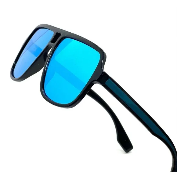 Square Blue Lens Sunglasses Mens Womens Fashion‎ Trendy Shades UV Protection New