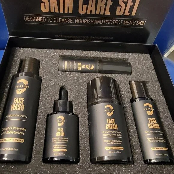 YEALIR Men's skin Care Set Boxed Gift 5 Piece Set