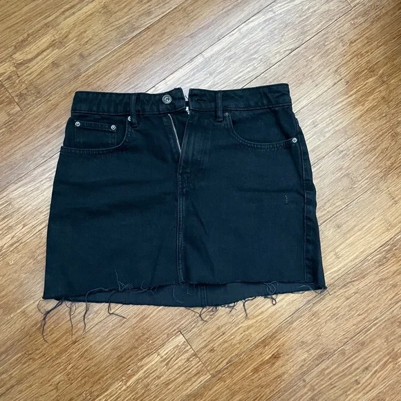 ZARA Black Jean Skirt