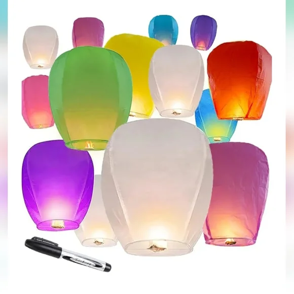 Nwt 10 Chinese Sky Lanterns