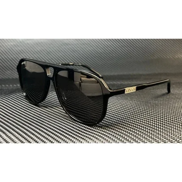 Gucci Dark Grey Men's 57mm Sunglasses
