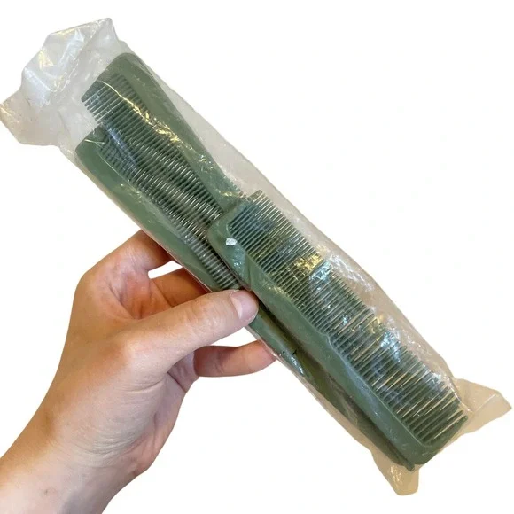 Vintage Stanley Hair Comb Set Green‎ Durable Nylon to Style Detangle Unbreakable