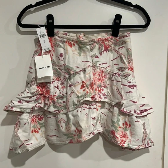 Anthropologie | MOTHER Ruffle mini skirt (aloha)