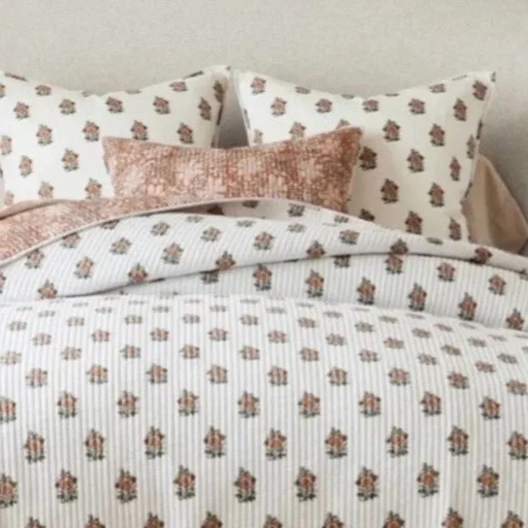 Pottery Barn Sloan Voile Reversible Pillow Sham King Terracotta