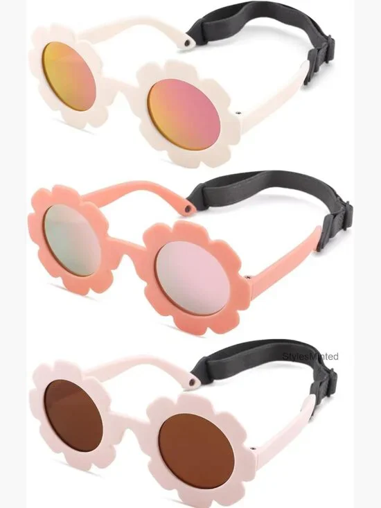 Polarized Baby Sunglasses with Strap Unbreakable Infant UV400 Protection 0-12