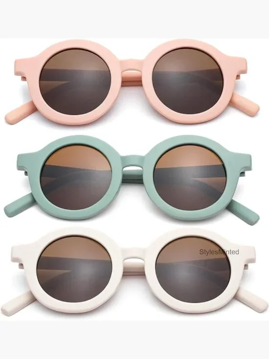 Kids Round UV400 Protection Sunglasses Age 2-8