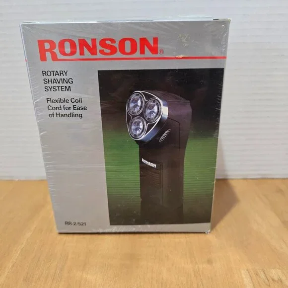 Vintage Ronson Rotary Shaving‎ System RR-2/521 Flexible Coil Cord New Sealed Box