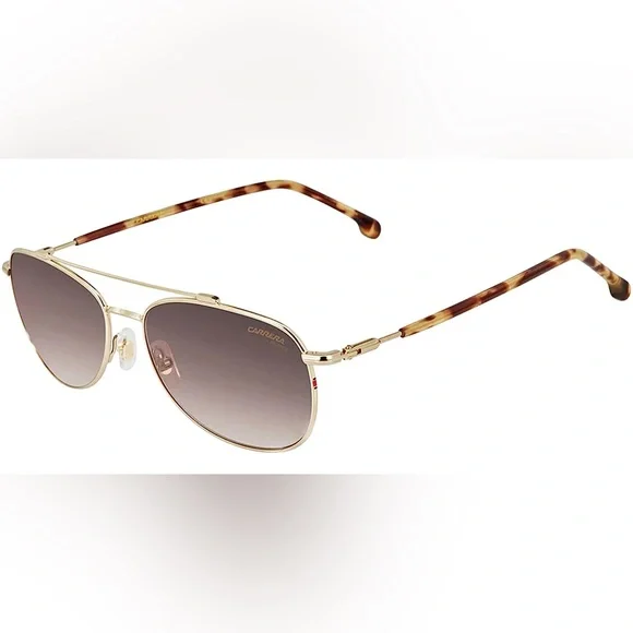 Carrera Gold Aviator Sunglasses with Tortoise Arms