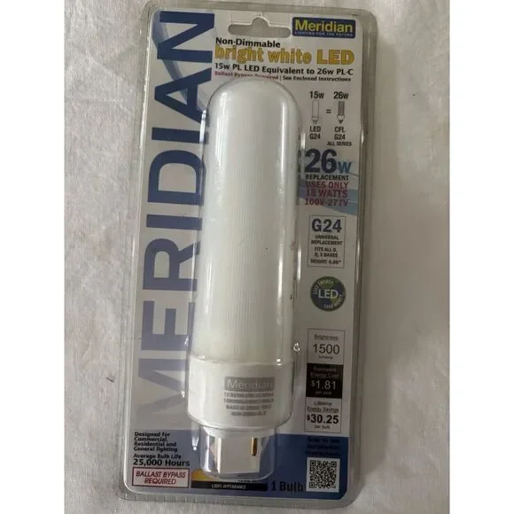 Meridian Lighting For‎ The Future Bright White Led Non-Dimmable.