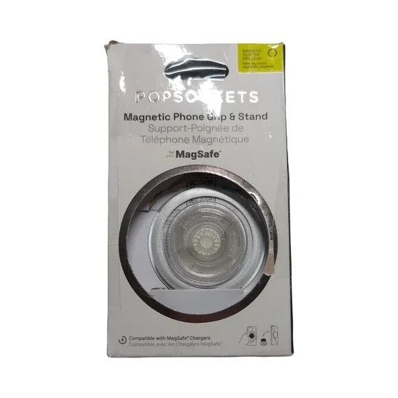 15-P PopSockets MagSafe Round PopGrip Phone Grip & Stand Popout Clear Glitter ⬇️