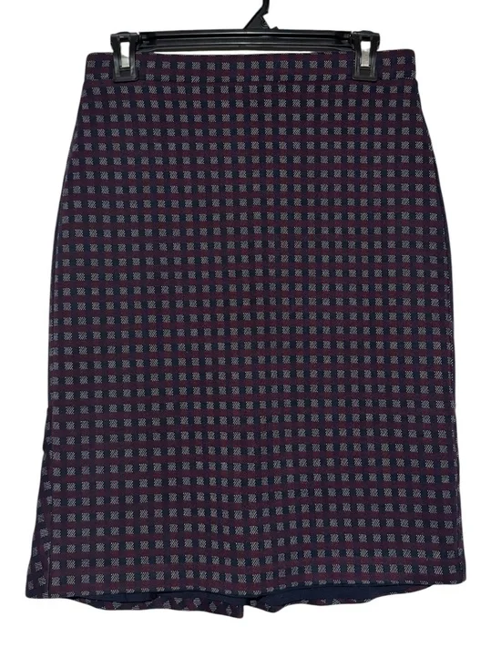 Ann Taylor Plaid Pencil Skirt Size 2 Peplum Office Career Fall Holiday Stretch