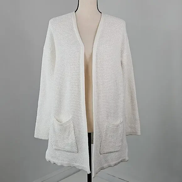 Marine Layer Catalina Knit Cardigan‎ in Ivory Milk | Women's Small | MINOR FLAWS