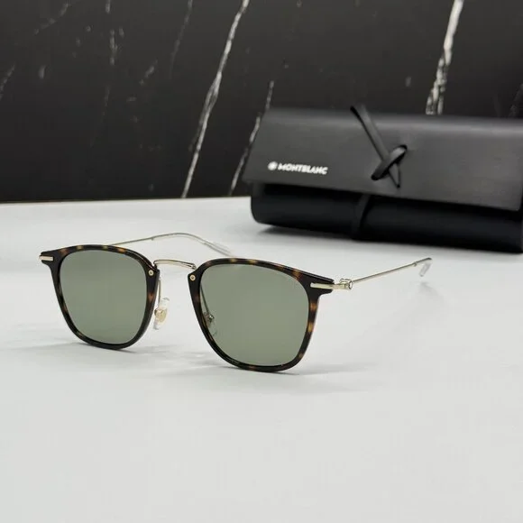 NEW MONTBLANC SUNGLASSES MEN HAVANA GOLD EYEWEAR MONTBLANC MB0295S 002