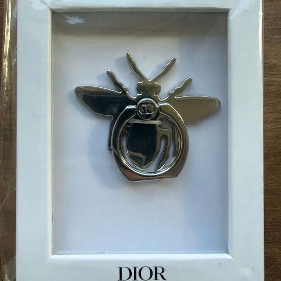 Dior Silver Bee Phone Ring Holder