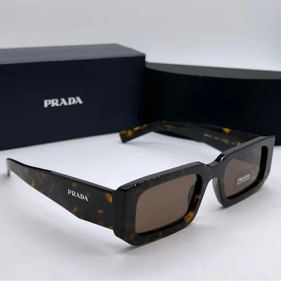 Prada PR06YS Brown Sunglasses with Bold Frames and UV Protection