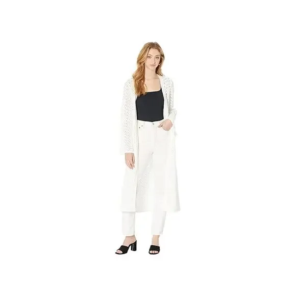 Trina‎ Turk Crochet Long Cardigan