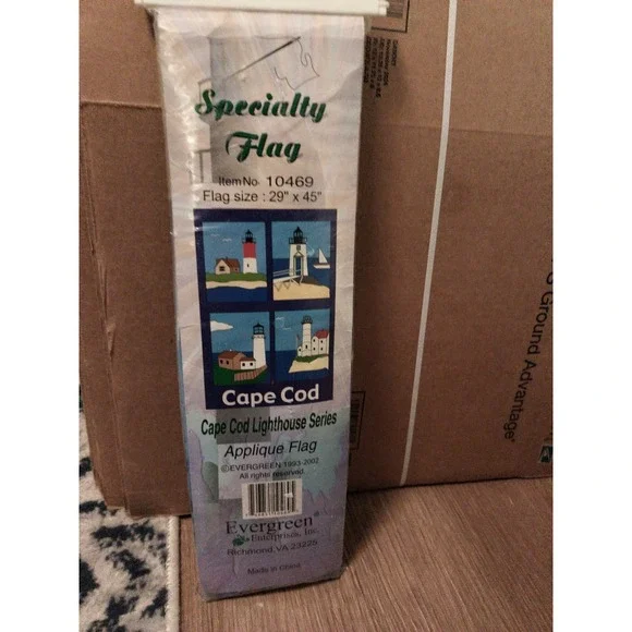 Evergreen Cape Cod Lighthouse Nylon Applique Specialty Flag 29
