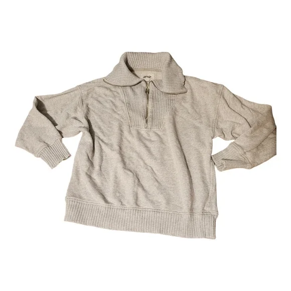 Aerie XS Long Sleeve Light Gray Pullover Sweater