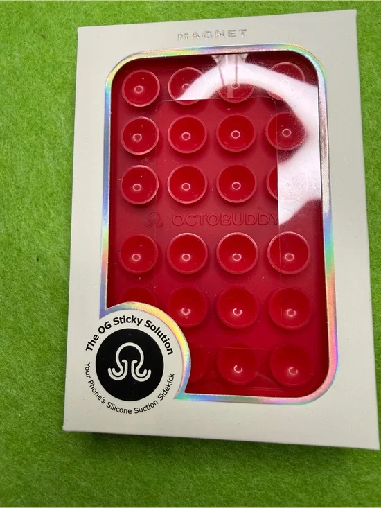 Red Magnetic Silicone Phone Grip Mount