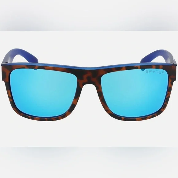 Spyder SP6014 Men's Polarized Blue Mirror Lens Sunglasses Tortoise