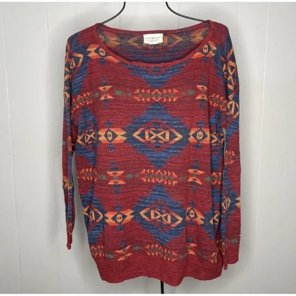 Denim &‎ Supply Ralph Lauren Women's Sz M Knit Sweater Aztec Southwestern