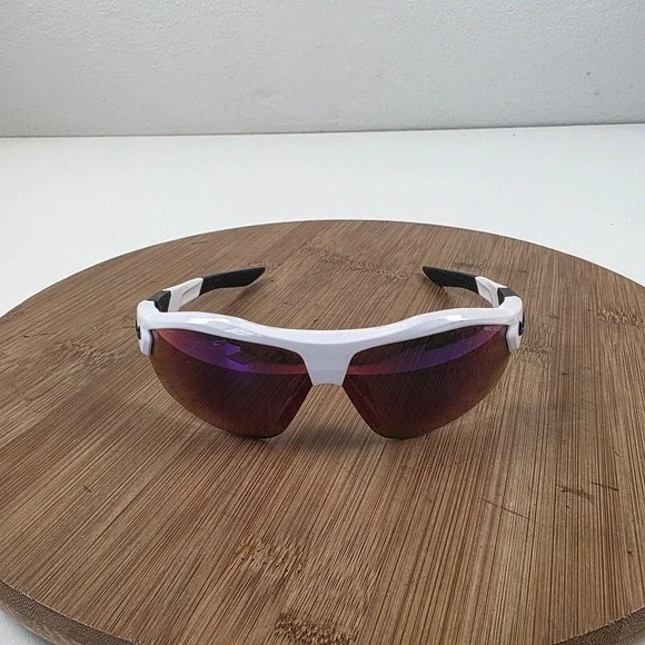 Nike Show X3 Sunglasses Mens 72-09-130 White Purple Mirrored Shield DN9252