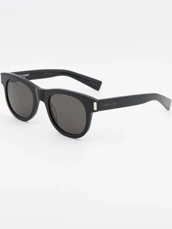 Saint Laurent SL571 006 Sunglasses Black Square Frame, Black Lenses