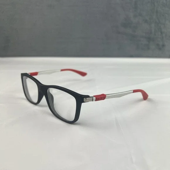 Ray-Ban RB 1549 3652 Kids Youth Eyeglasses FRAMES ONLY Black Red 48-16-125 EUC