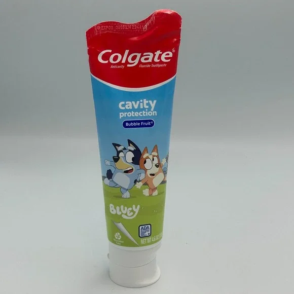 Colgate Bluey Bingo Kids Toothpaste Cavity Protection Bubble‎ Fruit Flavor 4.6oz
