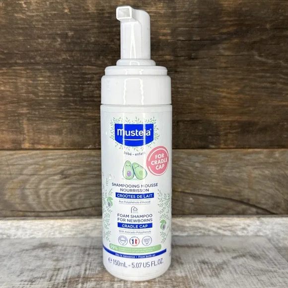 Mustela Shampooing Mousse Foam Shampoo For Newborn Cradle Cap 5.07 Oz No Cap $17