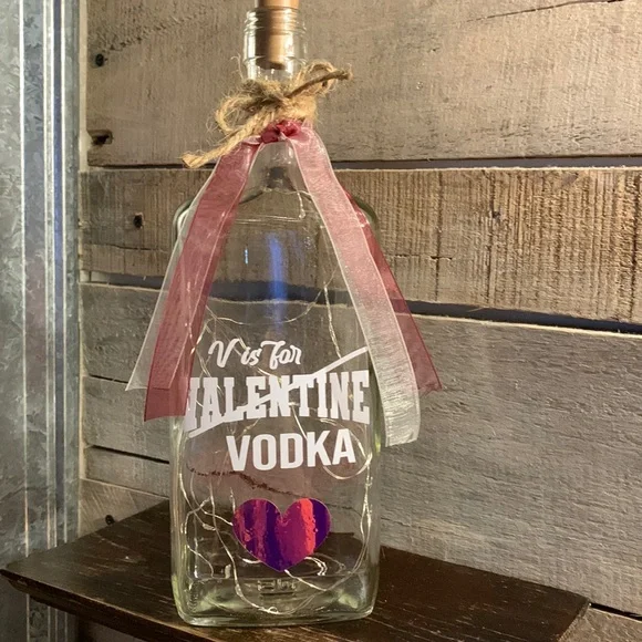 ‘V Is For…’ square bottle lantern