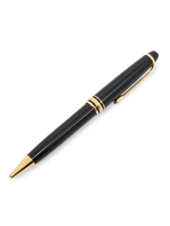 Montblanc Gold Finish Meisterstuck Classique Luxury Ballpoint Pen Resin Black