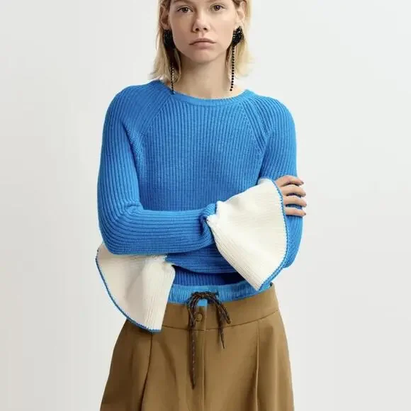Essentiel Antwerp Goodies Blue Curacao Pullover Sweater XS New