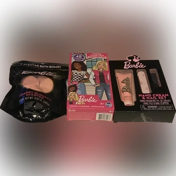 Barbie hand cream and bath bomb bundle