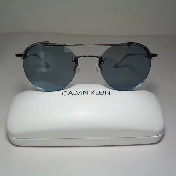 Calvin Klein CK20133S Shiny Silver New Men's Sunglasses
