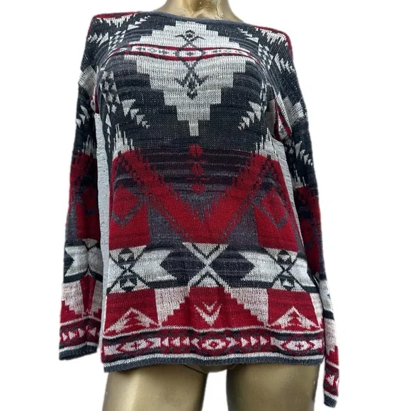 Denim & Supply Ralph Lauren Southwestern Aztec Knit Sweater Tribal Pullover XS