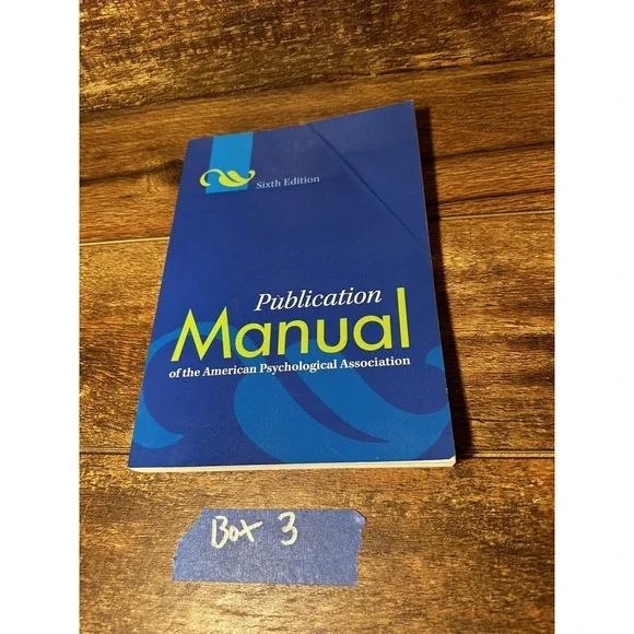 Publication‎ Manual of the American Psychological Association 6th Edition - 2010