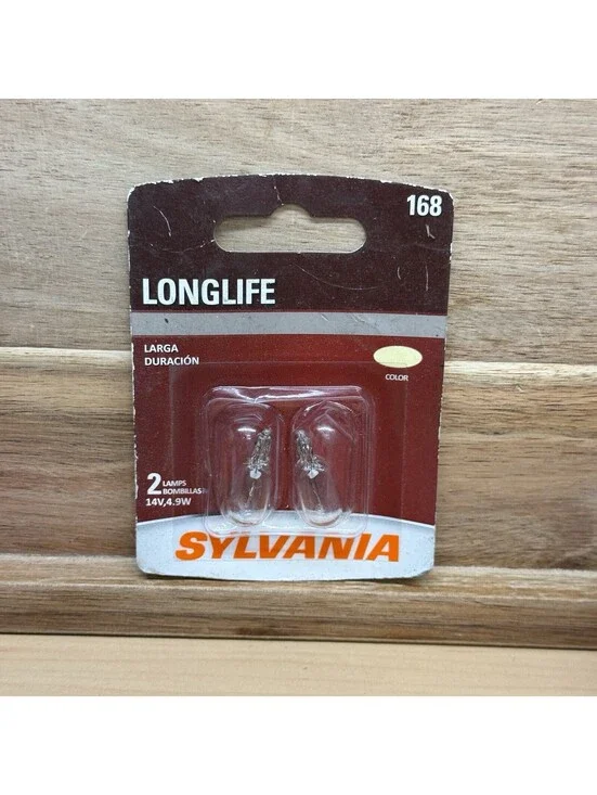 Sylvania Long Life 168 Bulbs 2 Pack 14 V / 4.9 W