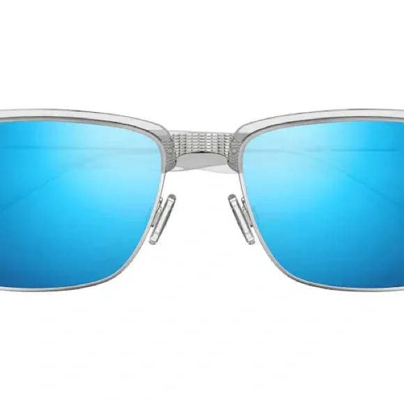 Maui Jim KAWIKA Silver Frame Sunglasses with Blue Polarized  Lenses.
