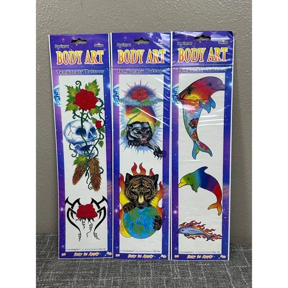 Tattoo King‎ Body Art Temporary Tattoos Designer Series Easy to Apply
